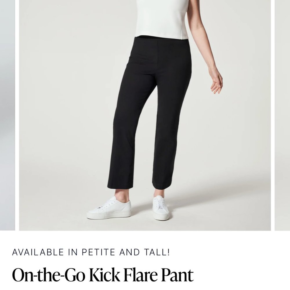 Spanx On the Go Kick Flare Pant Black Petite Small